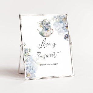 Affiche Bleu Amour fleur sauvage est doux prendre un plais