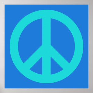 Affiche Bleu Aqua