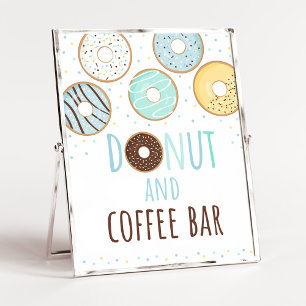 Affiche Bleu beigne et bar à café Symbole d'anniversaire