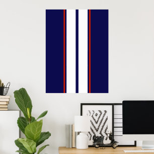 Affiche Bleu, blanc et rouge Classy