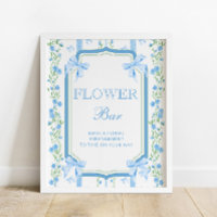 Bleu Bow Baby shower Bow Flower Bar