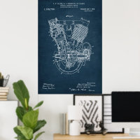 Bleu | Brevet de moteur à combustion interne