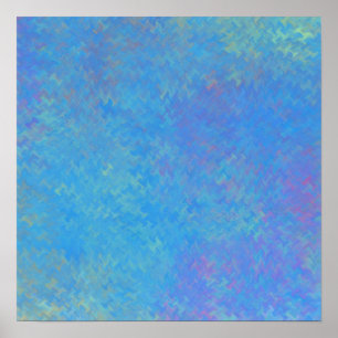 Affiche Bleu brillant marbré Art