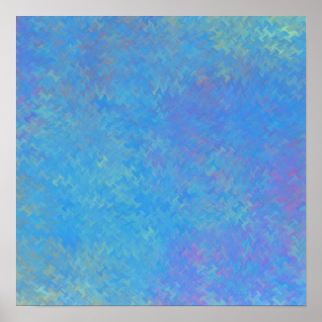 Affiche Bleu brillant marbré Art (Devant)