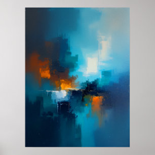 Affiche Bleu Brumeux