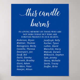 Affiche Bleu Cette Bougie Brûle Cours Mémorial de Réunion