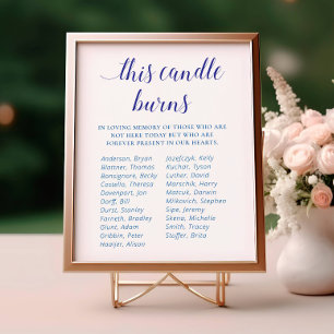 Affiche Bleu Cette Bougie Brûle Cours Mémorial de Réunion