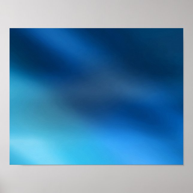 Affiche Bleu Cobalt Turquoise & Gris Abstrait Luminosité m (Devant)