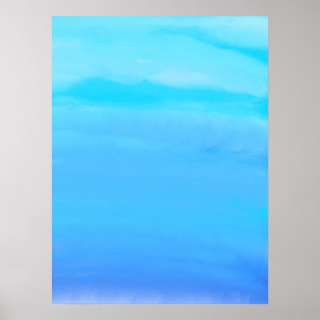 Affiche Bleu comme l'art abstrait du ciel  (Devant)