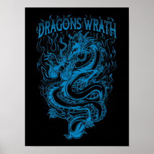 Affiche Bleu de colère de dragons