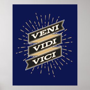 Affiche Bleu de Veni Vidi Vici