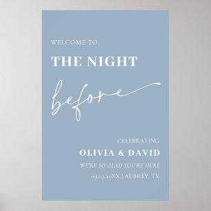 Affiche Bleu Doux La Nuit Avant Le Dîner De La Répétition