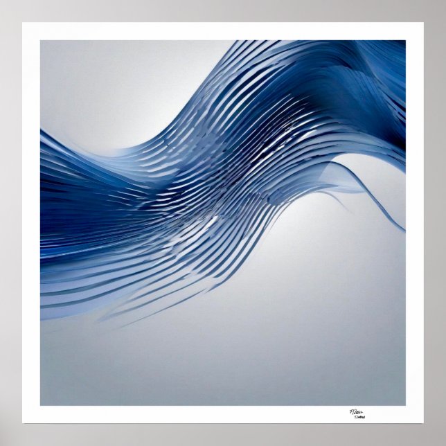 Affiche Bleu et blanc (Devant)