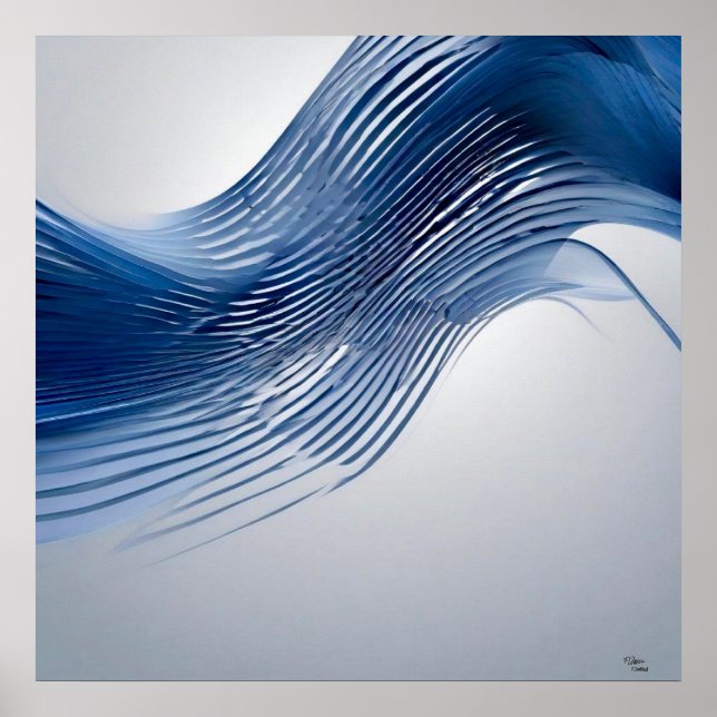 Affiche Bleu et blanc (Devant)