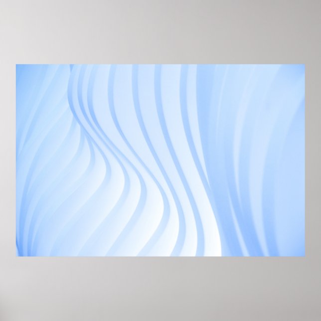 Affiche Bleu et blanc rayé (Devant)