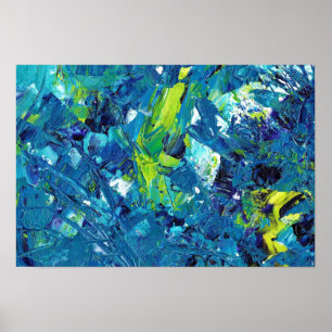 Affiche Bleu et citron vert