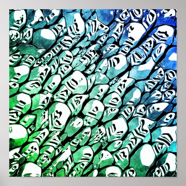 Affiche Bleu et vert (Devant)