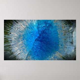 Affiche Bleu givré, 