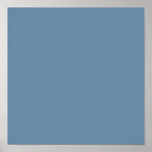 Affiche Bleu gris (couleur solide) 