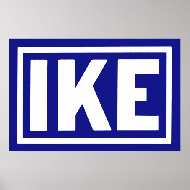 Affiche Bleu Ike 1952 (Devant)