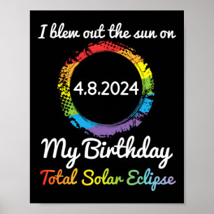Affiche Bleu Le Soleil Sur 4 8 24 Mon Anniversaire Solaire
