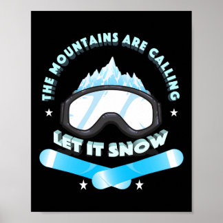 Affiche Bleu Les Montagnes Appelent La Novelité Cool
