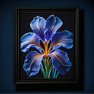 Affiche Bleu Lily II