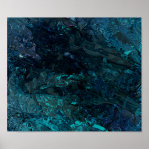 Affiche Bleu liquide