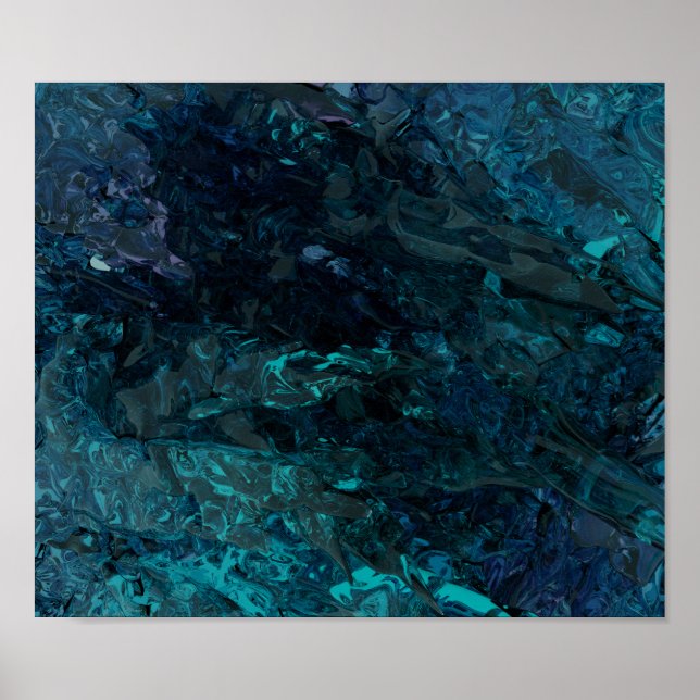 Affiche Bleu liquide (Devant)