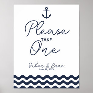 Affiche Bleu marine S'il vous plaît prendre une faveur d'i