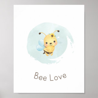 Affiche Bleu mignon/Jaune Abee Joyeux Garçons Pépinière Mu