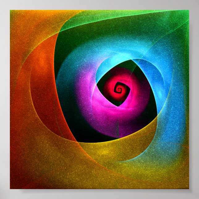 Affiche Bleu orange rose moderne Art Abstrait Motif #24 (Devant)