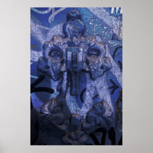 Affiche Bleu original de MarkyArt et bleu encore