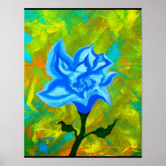 Affiche Bleu Ouvert