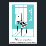 Affiche Bleu Retro Dansette joueur de record Pop Art poste<br><div class="desc">Poster d'art pop du lecteur de disques Retro</div>