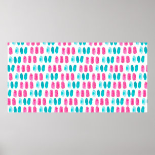 Affiche Bleu rose. Motif de peinture Abstrait