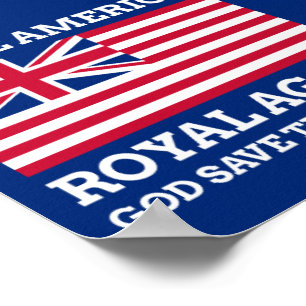 Affiche Bleu rouge amusant Rendre l'Amérique Royale Graphi