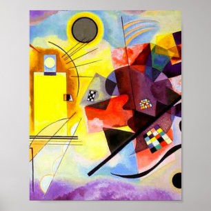 Affiche Bleu rouge jaune par Vassily Kandinsky