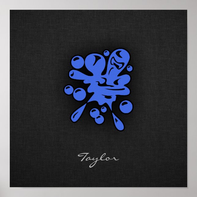 Affiche Bleu royal (Devant)