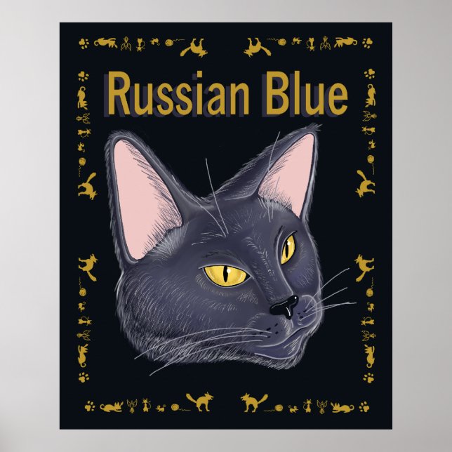 Affiche Bleu russe (Devant)
