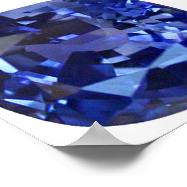 Affiche Bleu saphir (Coin)