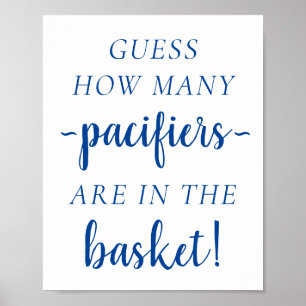 Affiche Bleu simple Combien   Cerulean Jeu de devis