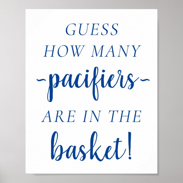 Affiche Bleu simple Combien | Cerulean Jeu de devis (Devant)