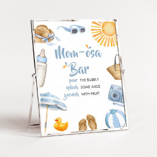 Affiche Bleu Splish Splash Baby shower Maman Osa Bar
