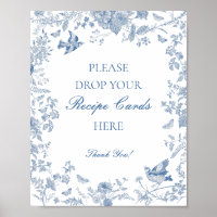 Bleu Toile de Jouy Floral Partagez une Recette Mar