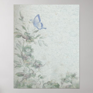 Affiche Bleu vintage