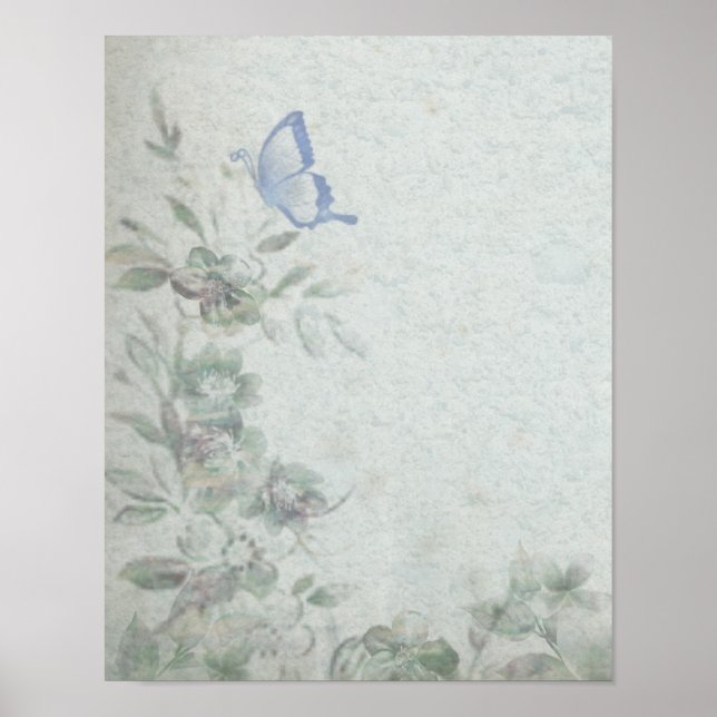 Affiche Bleu vintage (Devant)