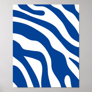 Affiche Bleu vintage rétro Abstrait