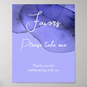 Affiche Bleu violet lavande Favoris, prenez-en un
