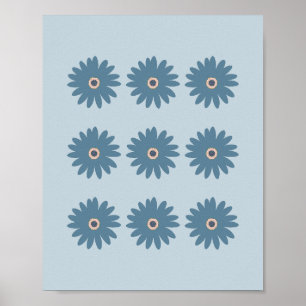 Affiche Bleue Daisy